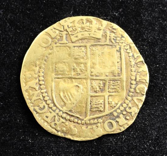 A James I gold crown, second coinage, 2.2 grams.